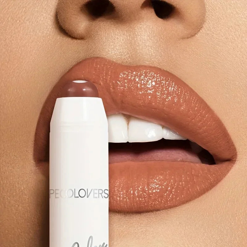 Moisturizing Lipstick Balm Hydrating Long-Lasting Lip Glaze Non-Stick Formula Nude Tone Lip Care
