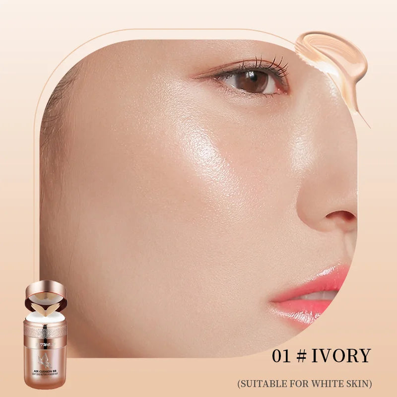 Air Cushion BB Cream Moisturizing Foundation Concealer Whitening Oil-control Waterproof Butterfly Powder