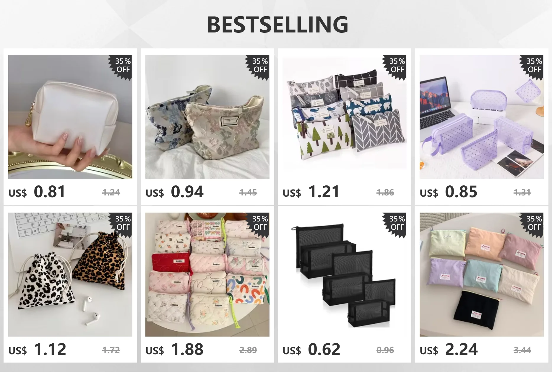 Makeup Brush Travel Case Cosmetic Bag Organizer for Women