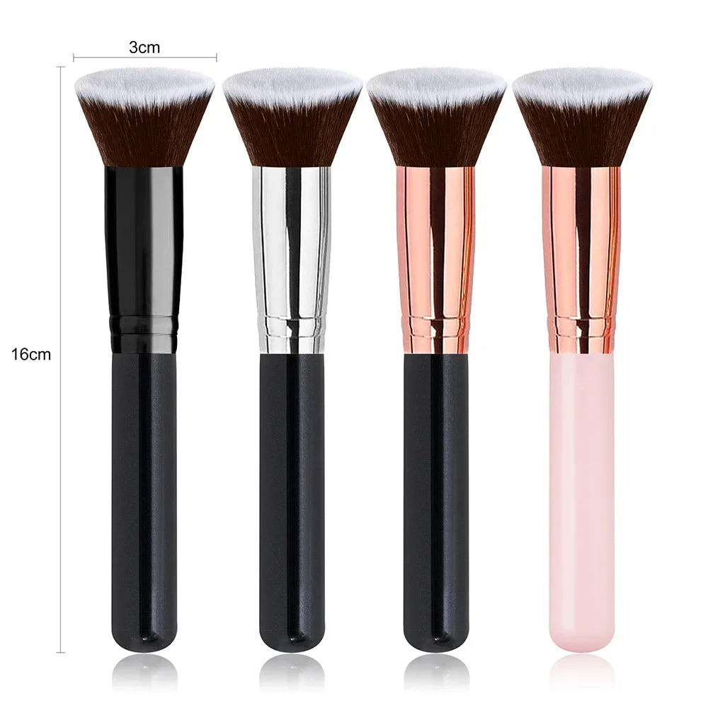 1pc Flat Makeup Brushes Kabuki Foundation Brush Liquid Cream Powder Contour Blending Face Repair