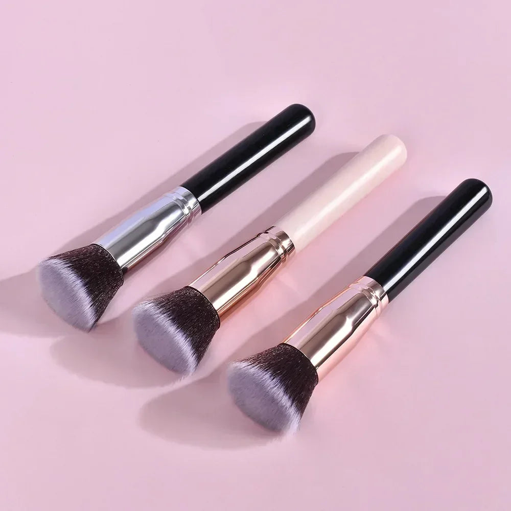 1pc Flat Makeup Brushes Kabuki Foundation Brush Liquid Cream Powder Contour Blending Face Repair