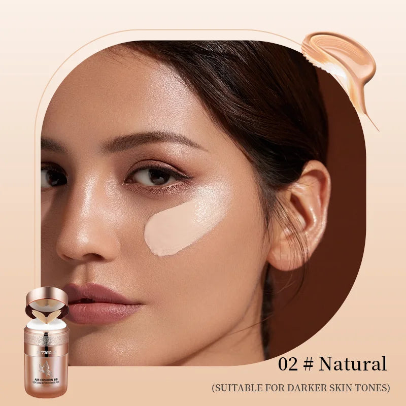 Air Cushion BB Cream Moisturizing Foundation Concealer Whitening Oil-control Waterproof Butterfly Powder