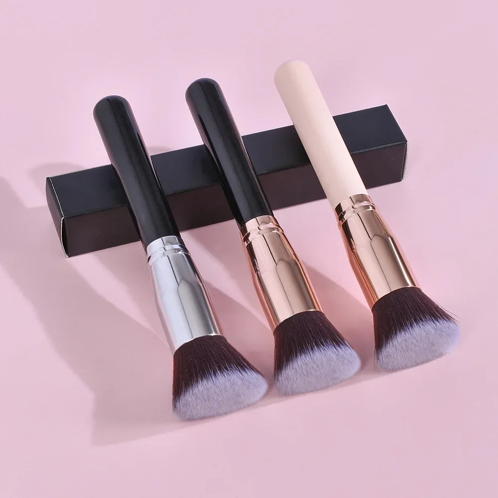 1pc Flat Makeup Brushes Kabuki Foundation Brush Liquid Cream Powder Contour Blending Face Repair