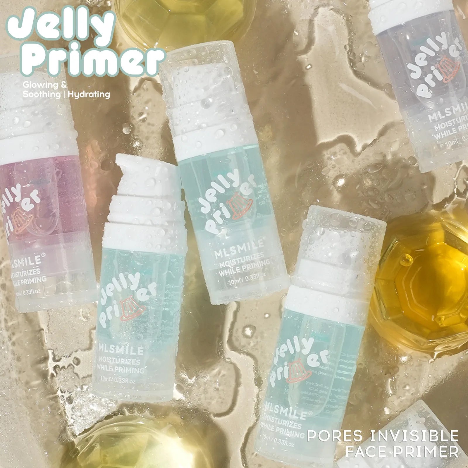 Hydration Boost Primer - Lightweight, Oil-Free, Matte Finish, Transparent Gel For All Skin Types