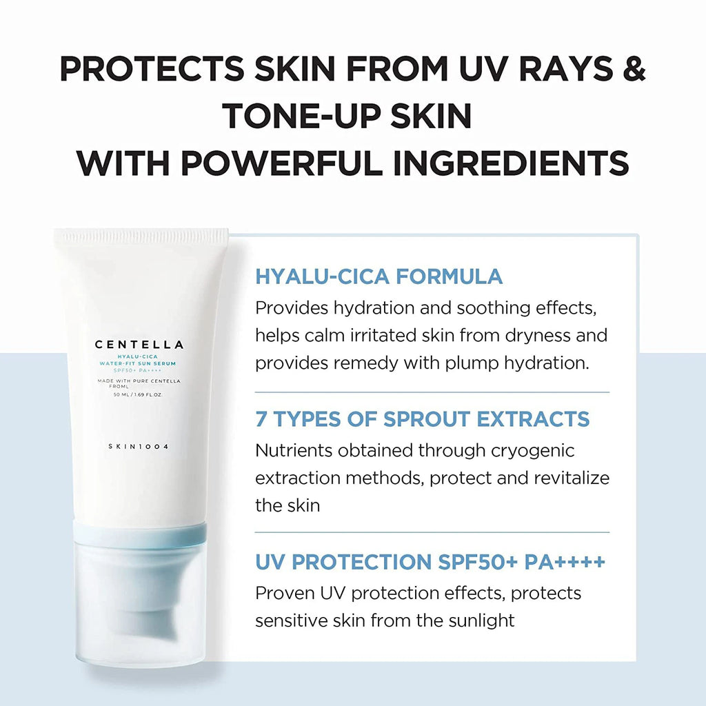 SKIN 1004 Hyaluronic acid Centella asiatica water-based sunscreen moisturizer