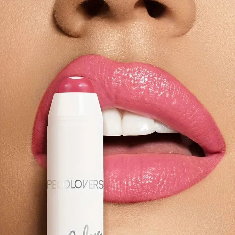 Moisturizing Lipstick Balm Hydrating Long-Lasting Lip Glaze Non-Stick Formula Nude Tone Lip Care