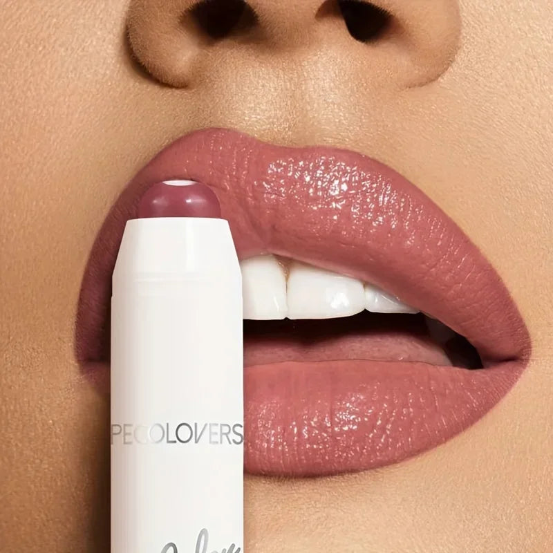 Moisturizing Lipstick Balm Hydrating Long-Lasting Lip Glaze Non-Stick Formula Nude Tone Lip Care