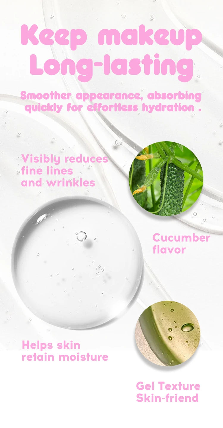 Hydration Boost Primer - Lightweight, Oil-Free, Matte Finish, Transparent Gel For All Skin Types