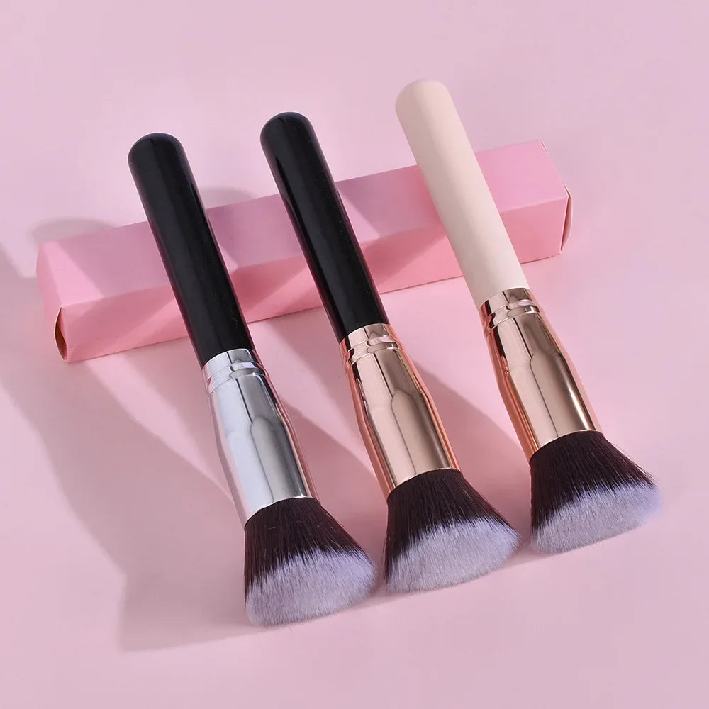 1pc Flat Makeup Brushes Kabuki Foundation Brush Liquid Cream Powder Contour Blending Face Repair