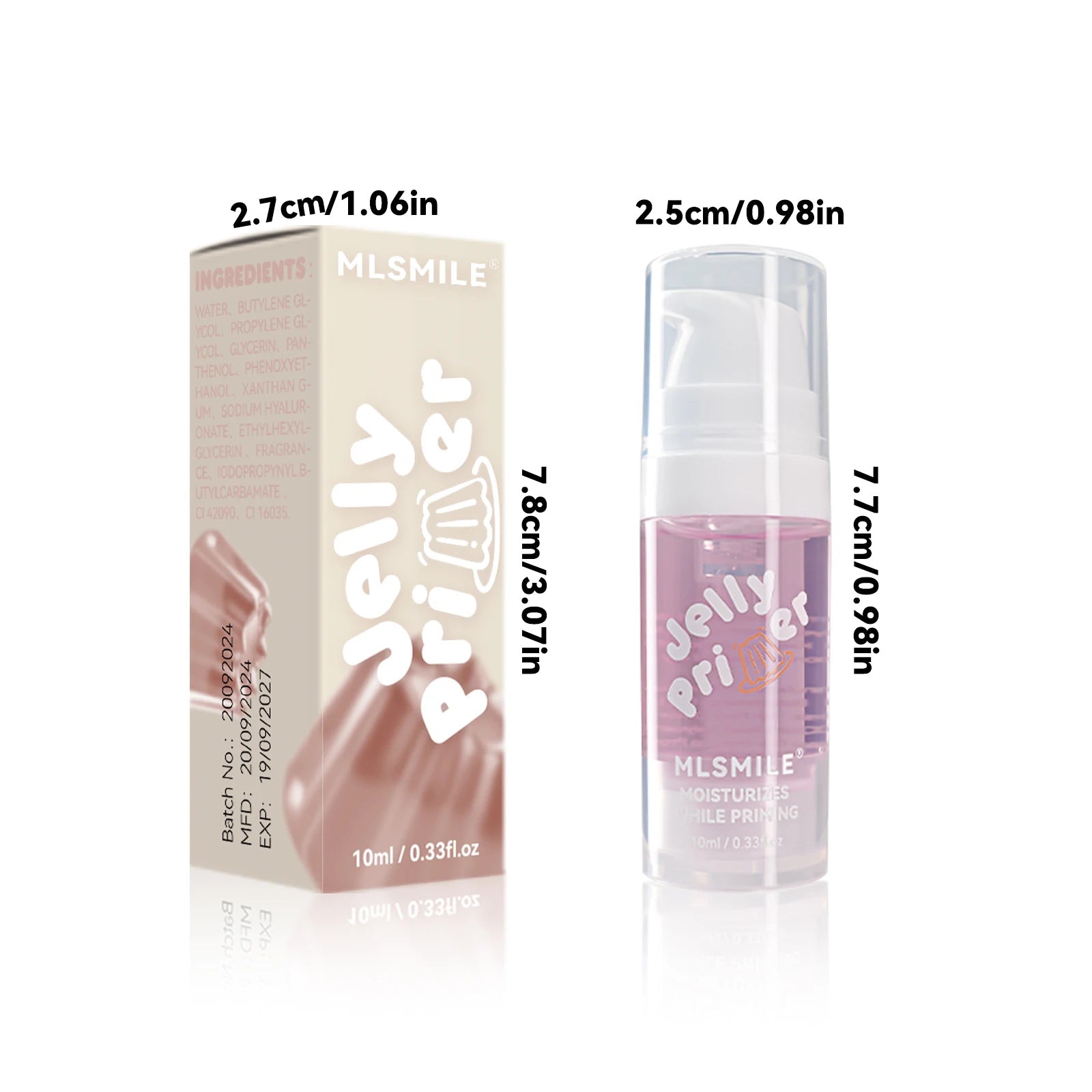 Hydration Boost Primer - Lightweight, Oil-Free, Matte Finish, Transparent Gel For All Skin Types