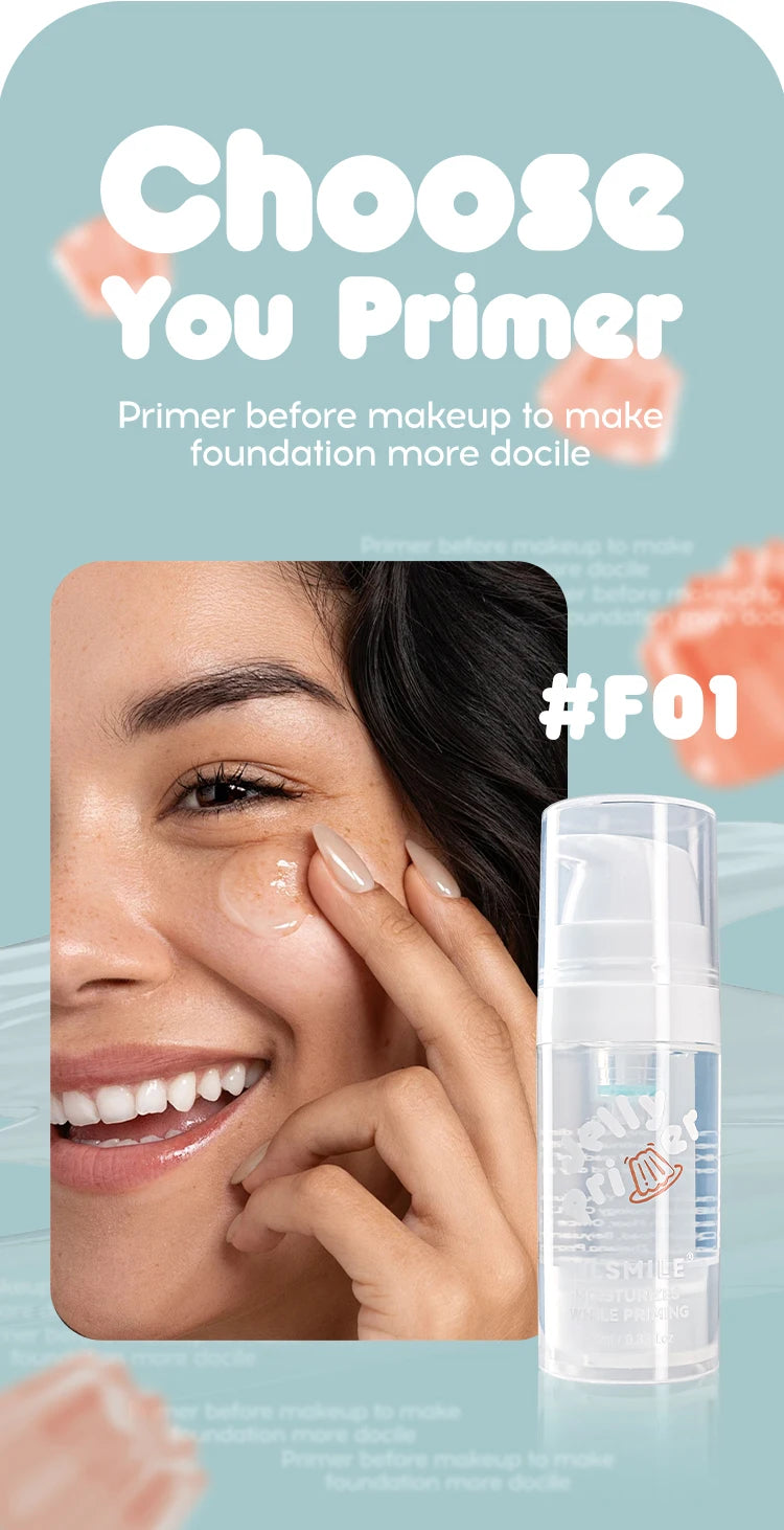 Hydration Boost Primer - Lightweight, Oil-Free, Matte Finish, Transparent Gel For All Skin Types