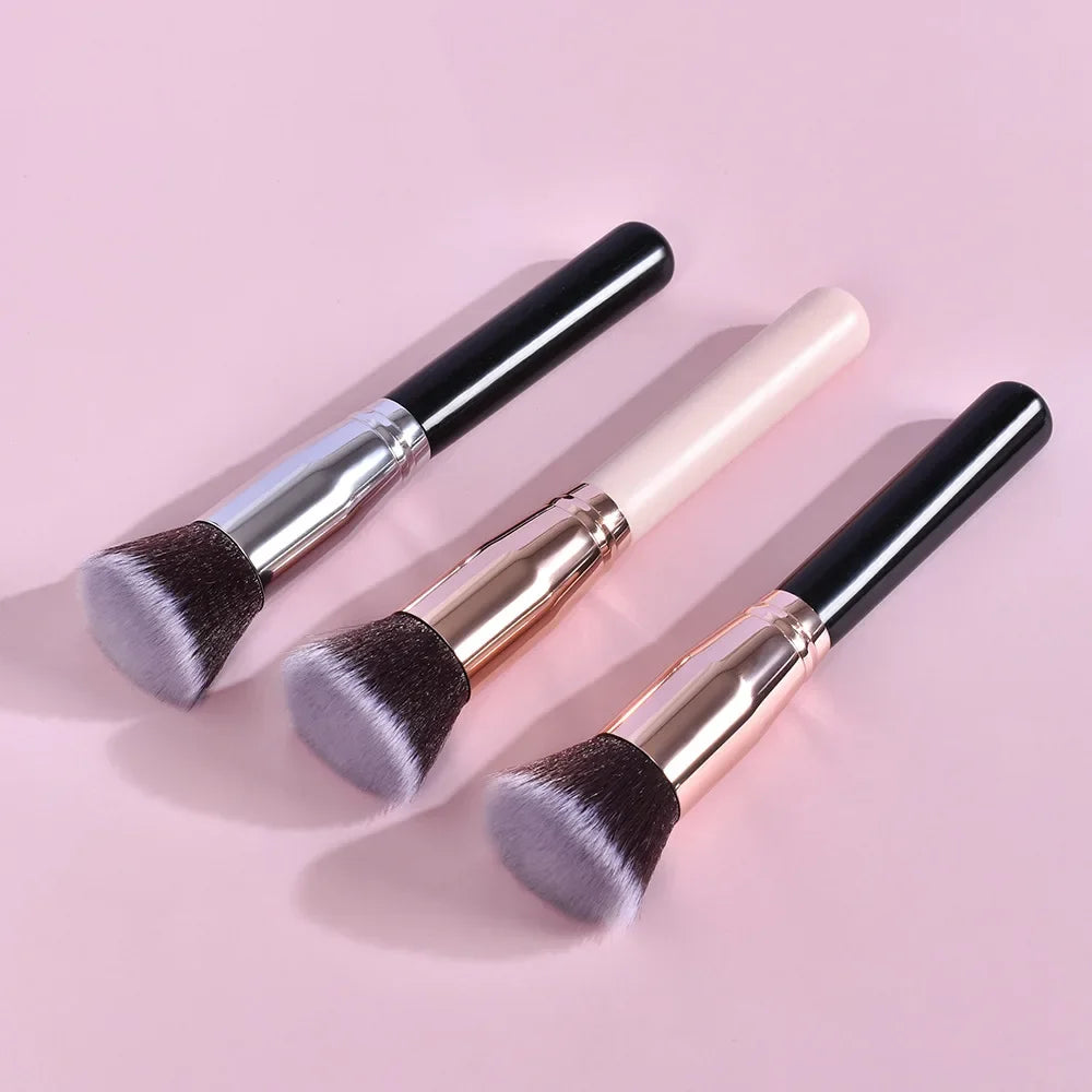 1pc Flat Makeup Brushes Kabuki Foundation Brush Liquid Cream Powder Contour Blending Face Repair