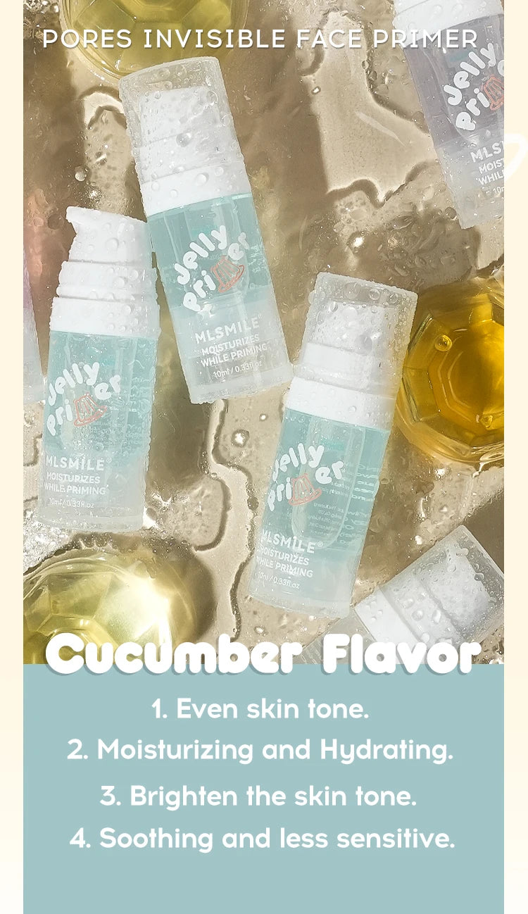 Hydration Boost Primer - Lightweight, Oil-Free, Matte Finish, Transparent Gel For All Skin Types