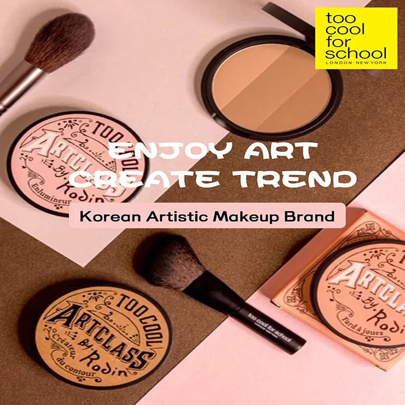 K-Beauty Matte Powder Contour Palette with Brush, Light, Smooth