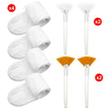 8pcs/set  Facial Brushes Fan Makeup Brushes Soft Portable Mask Brushe Spa Headband